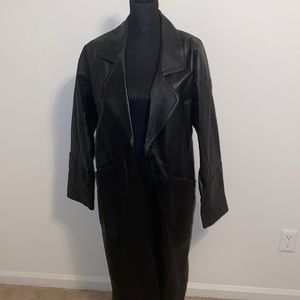 Genuine Leather Trench Coat